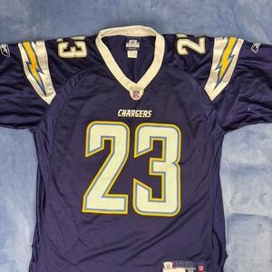 Riddell San Diego Chargers navy jersey Size M 3 signatures
